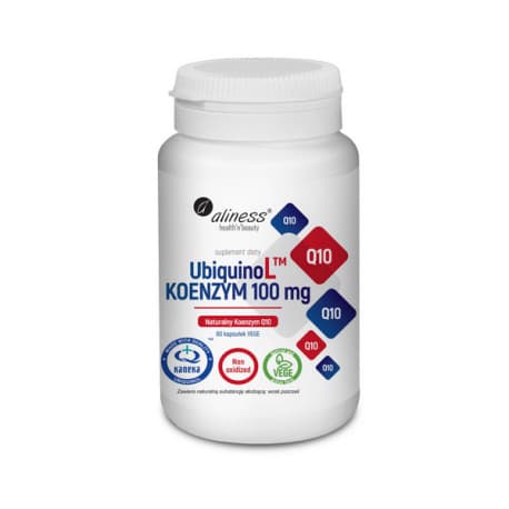 Aliness Ubiquinol Natural Koenzym Q10 100mg - koenzym Q10 ubiquinol - 60kaps.