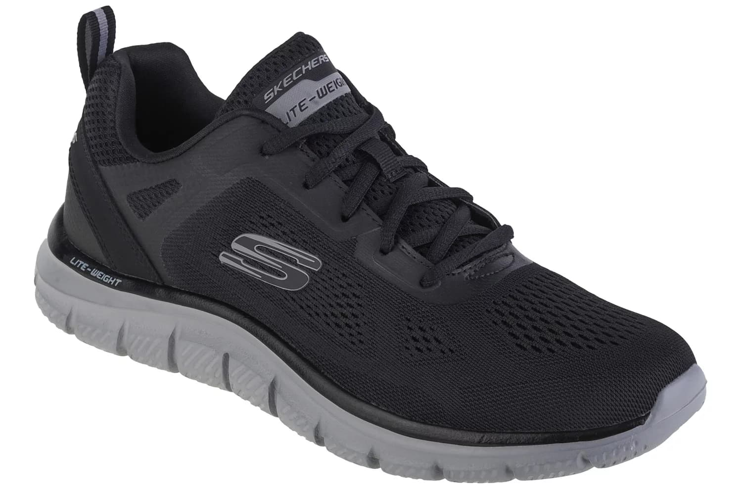 Skechers Track-Broader 232698-BKCC, Męskie, Czarne, buty sneakers, tkanina, rozmiar: 42,5
