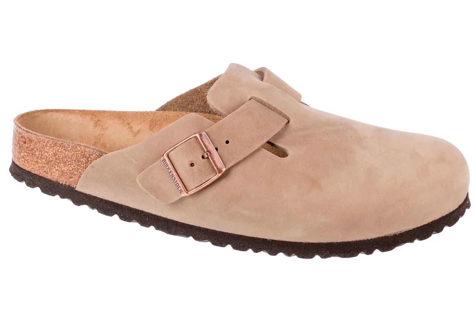 Birkenstock Boston Oiled Leather 960813, Unisex, Beżowe, klapki, nubuk, rozmiar: 38