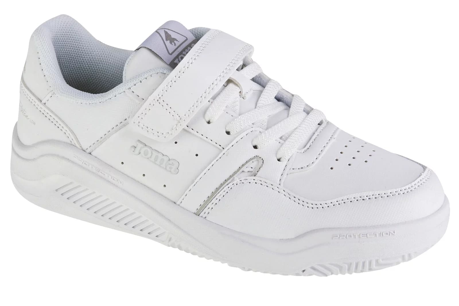 Joma Platea Low Jr 2402 JPLAS2402V, Dla chłopca, Białe, buty sneakers, skóra syntetyczna, rozmiar: 32