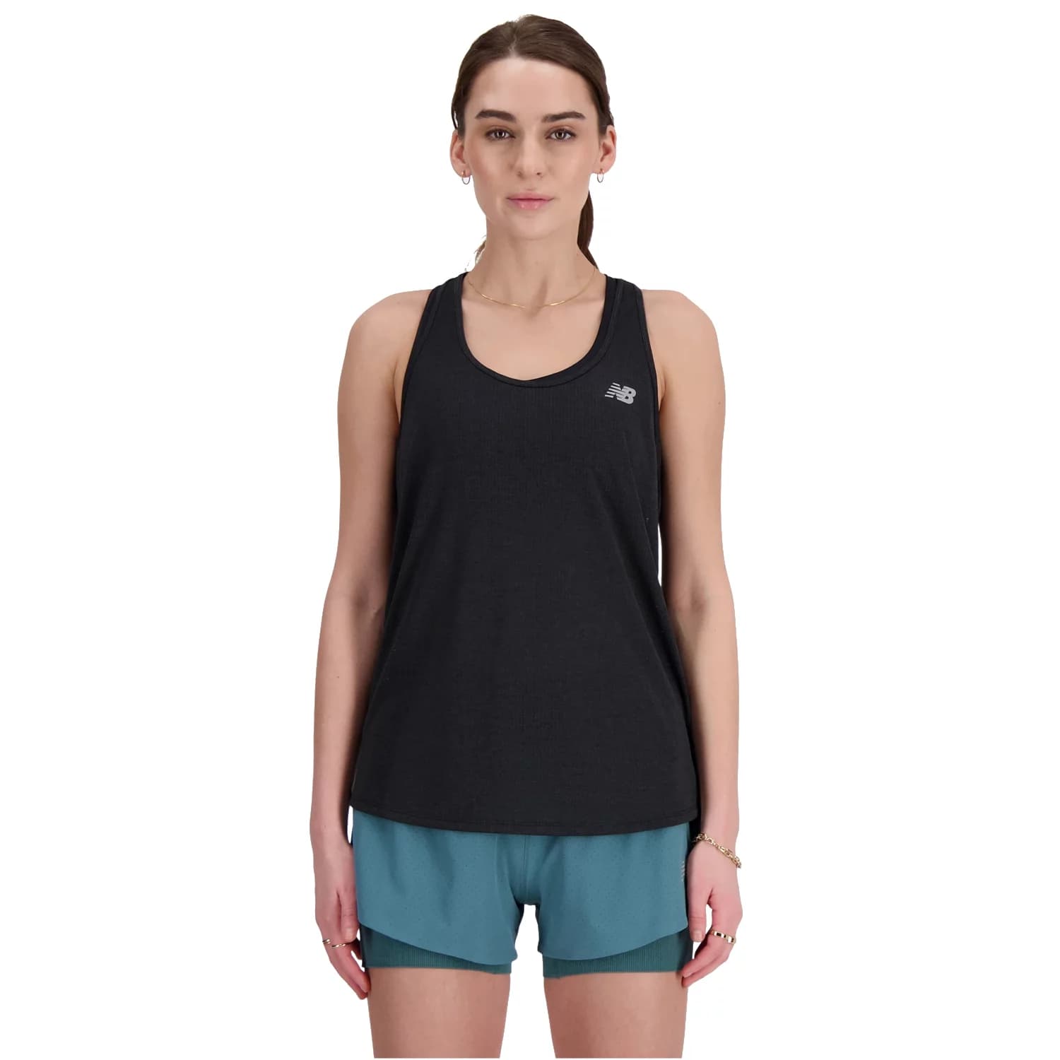 New Balance Singlet Athletics Tank WT41250BKH, Damskie, Czarne, t-shirty, poliester, rozmiar: S