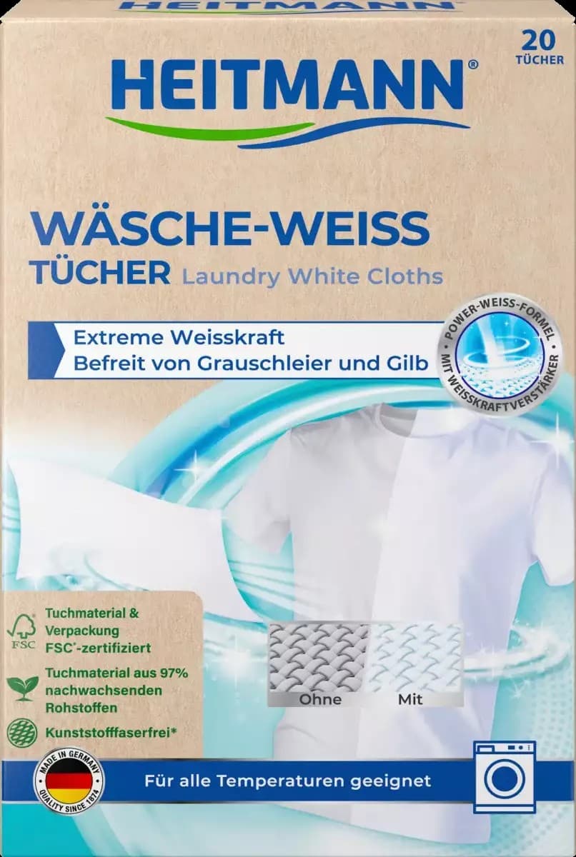 Heitmann Chusteczki Wybielające 20 Sztuk
