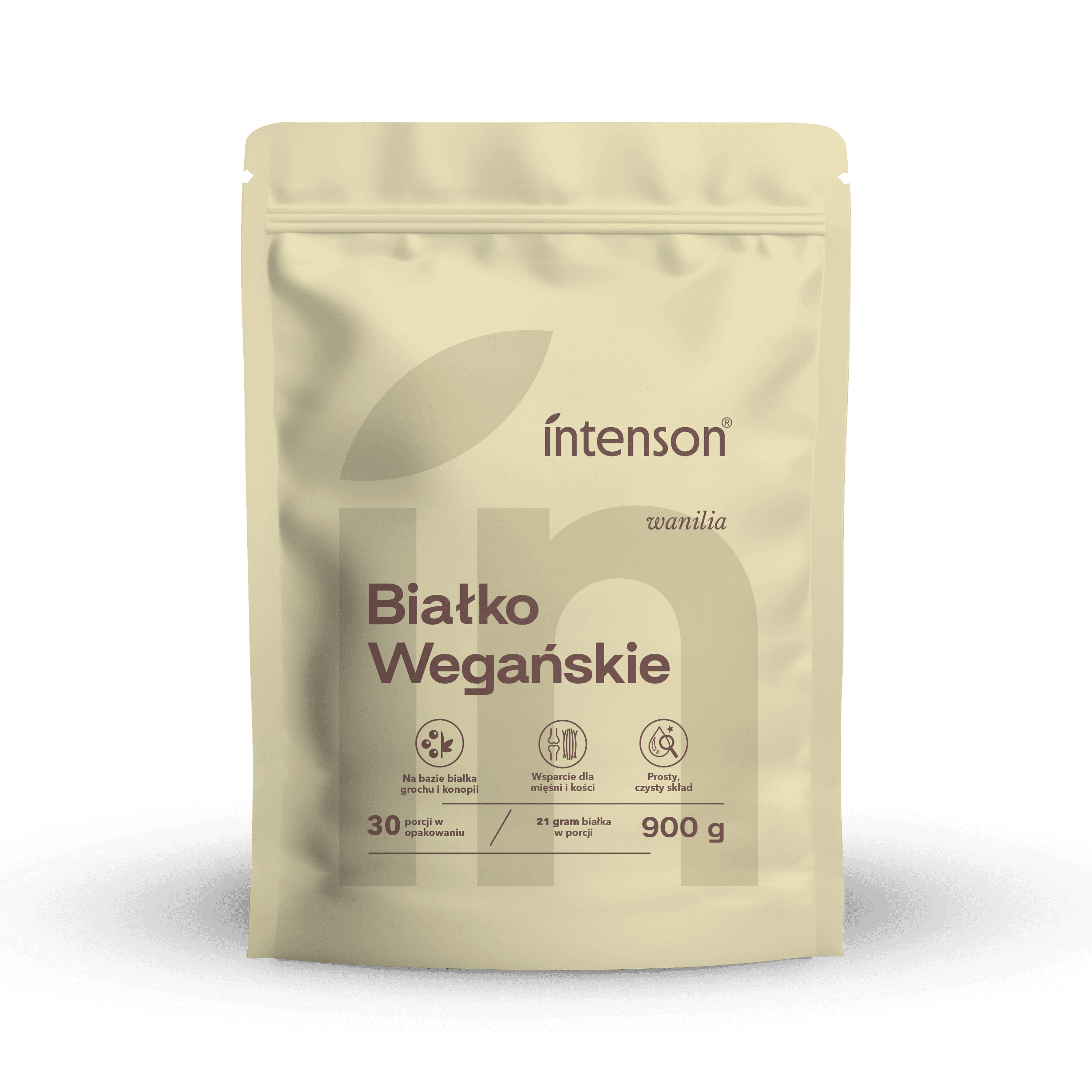 Intenson Białko Wegańskie Suplement Diety o Smaku Waniliowym 900g