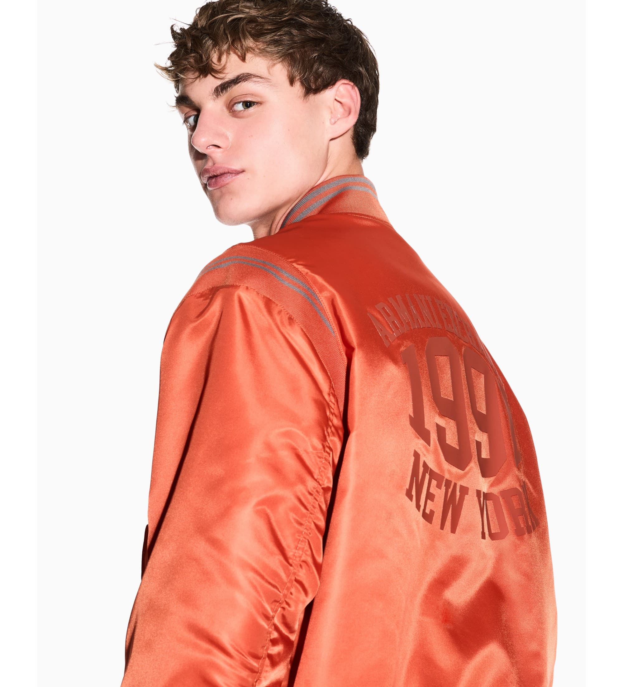 A|X Armani Exchange dla m??czyzn. XM002017AF19828U3040 Kurtka Driftwood pomarańczowa (L), Zwykły, Pomarańczowy, Poliamid