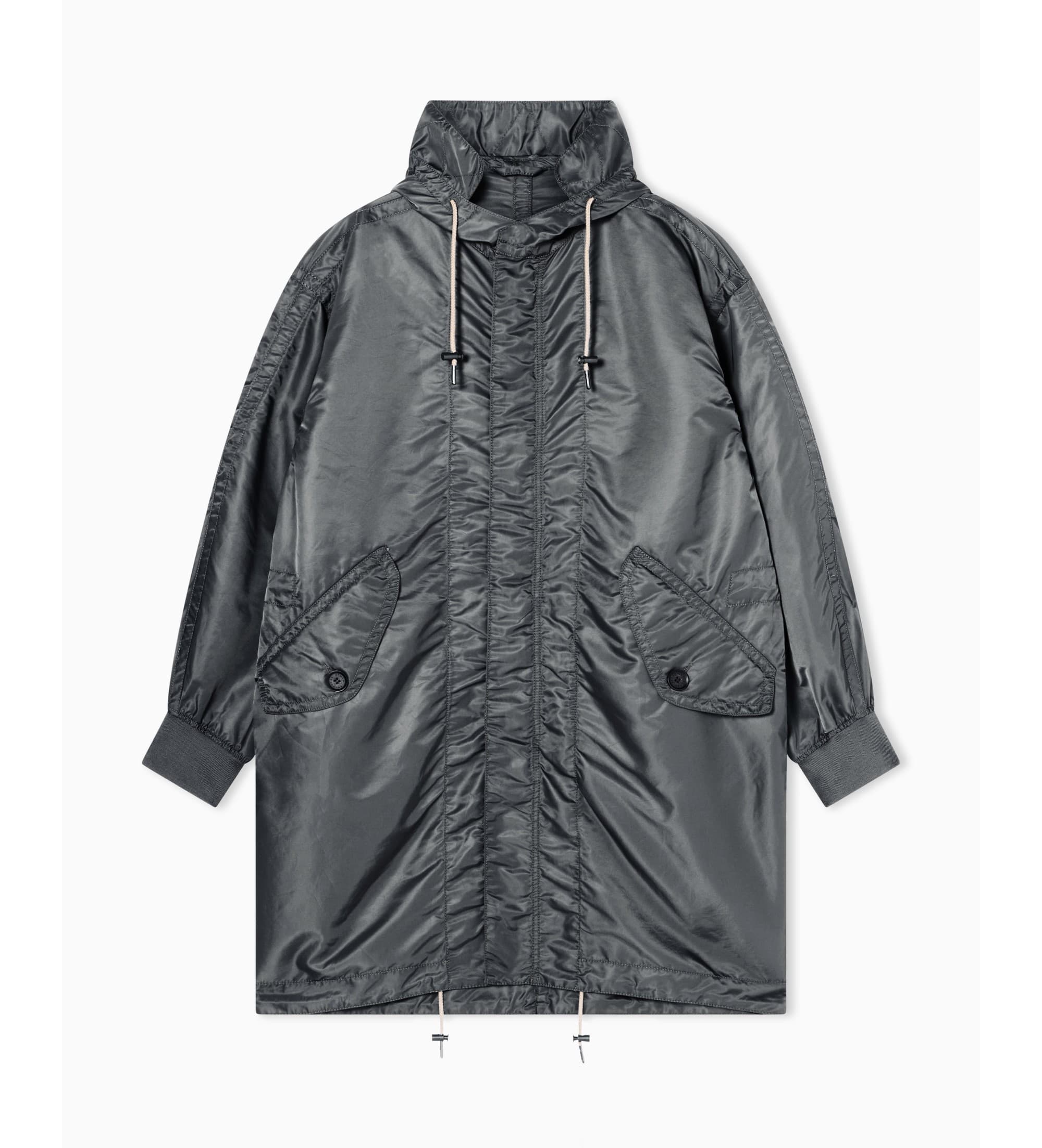A|X Armani Exchange dla m??czyzn. XM001820AF16593U8144 Trench Oversize szary (S), Zwykły, Nylon