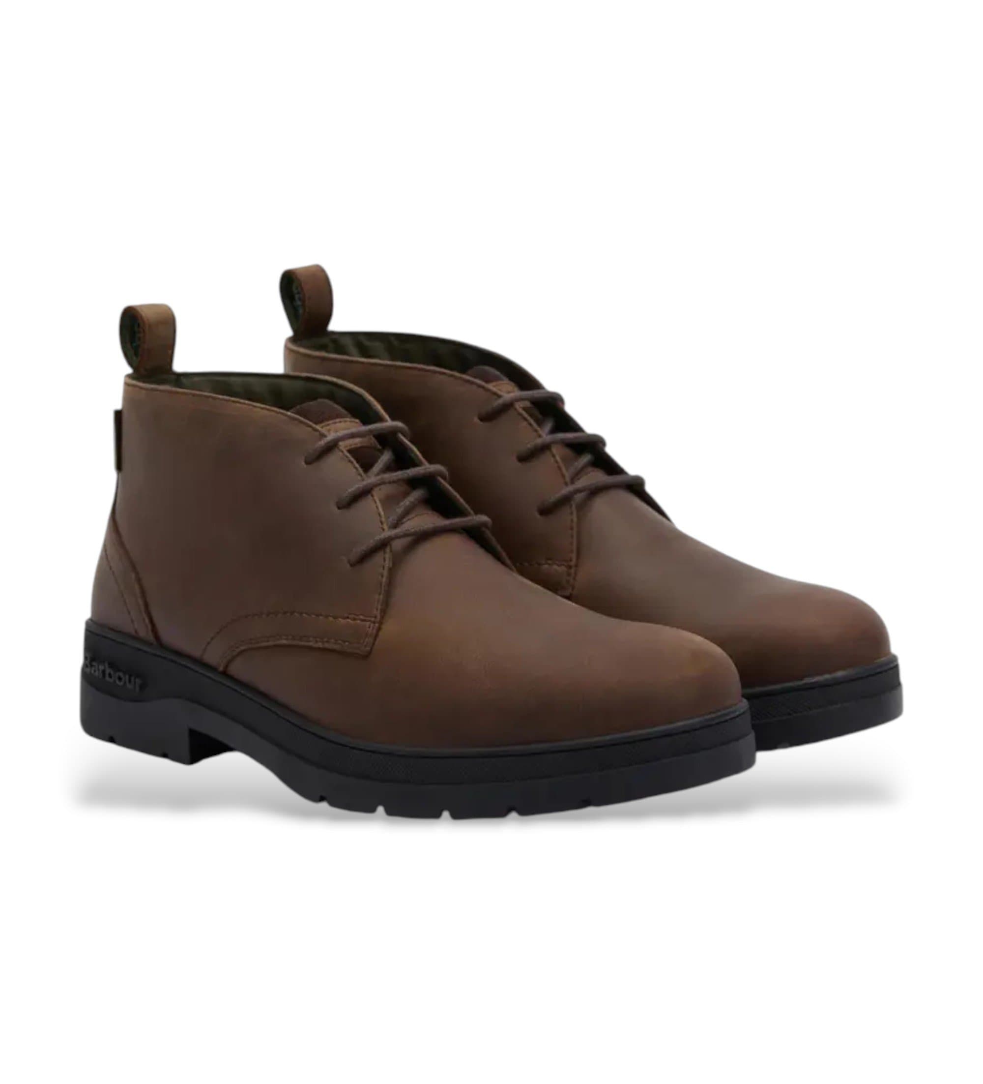Barbour dla m??czyzn. MFO0818 Skórzane buty Forster Chukka w kolorze brązowym (43), Skóra, Mapa, Smycze, Zwykły