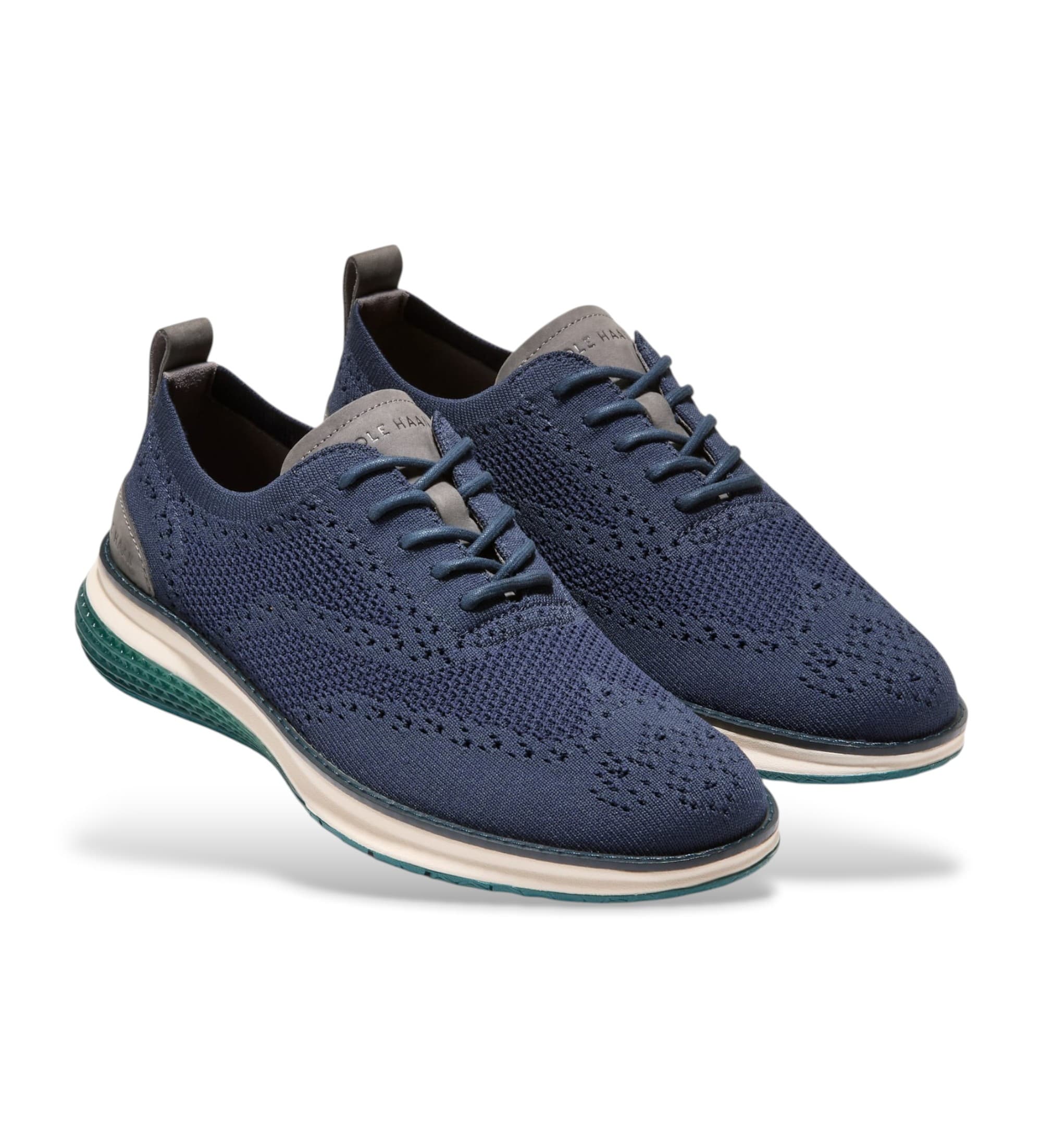 Cole Haan dla m??czyzn. C42536 Skórzane loafersy Energyweave Oxfords w kolorze granatowym (46), Skóra, Mapa, Smycze, Zwykły,