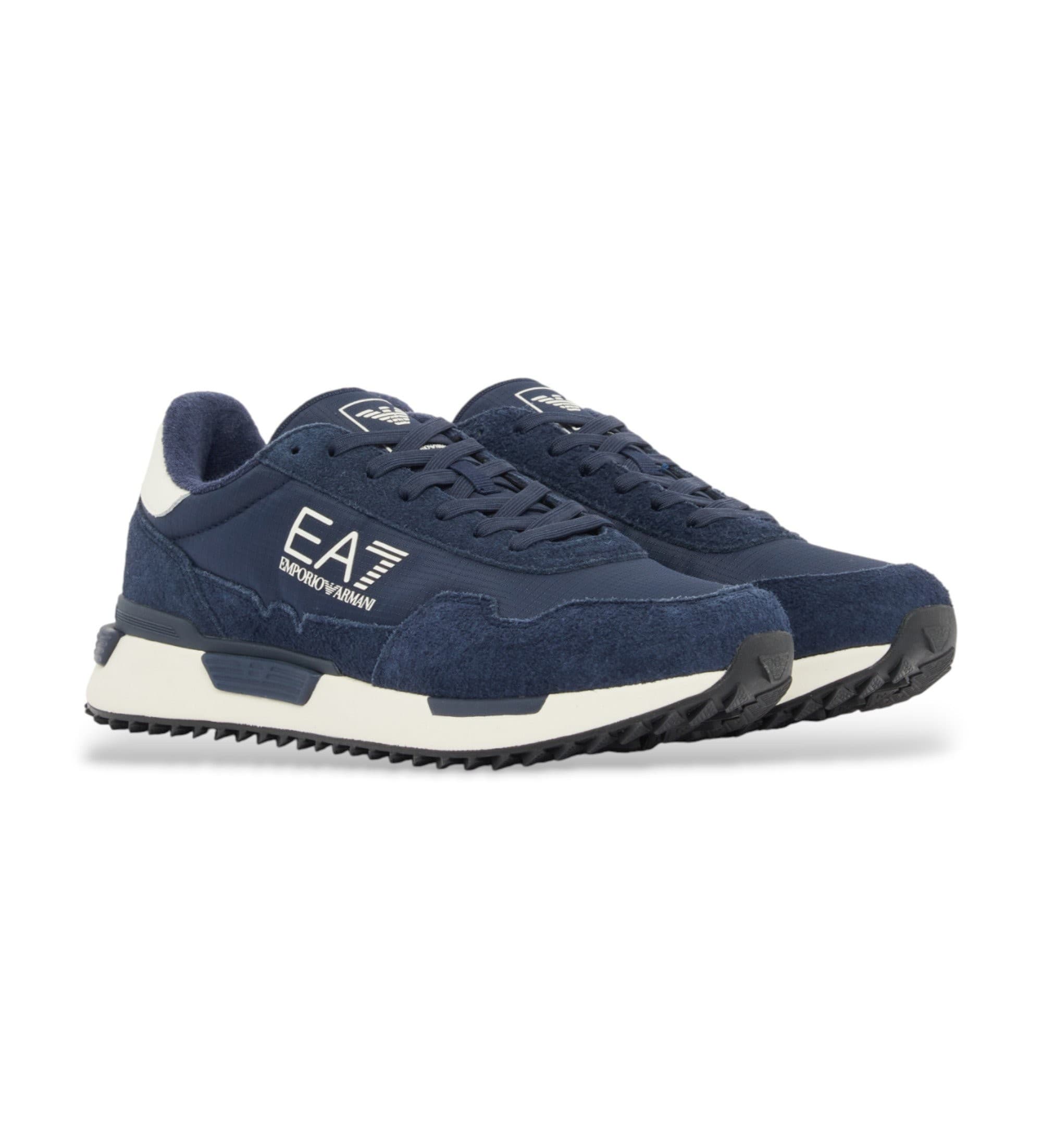 EA7 uniseks. 7X000380_AF19175 Vintage Sneakers Navy (39 1/3), Czarny, Tkanina, 1 do 3 cm, Smycze, Deportivo