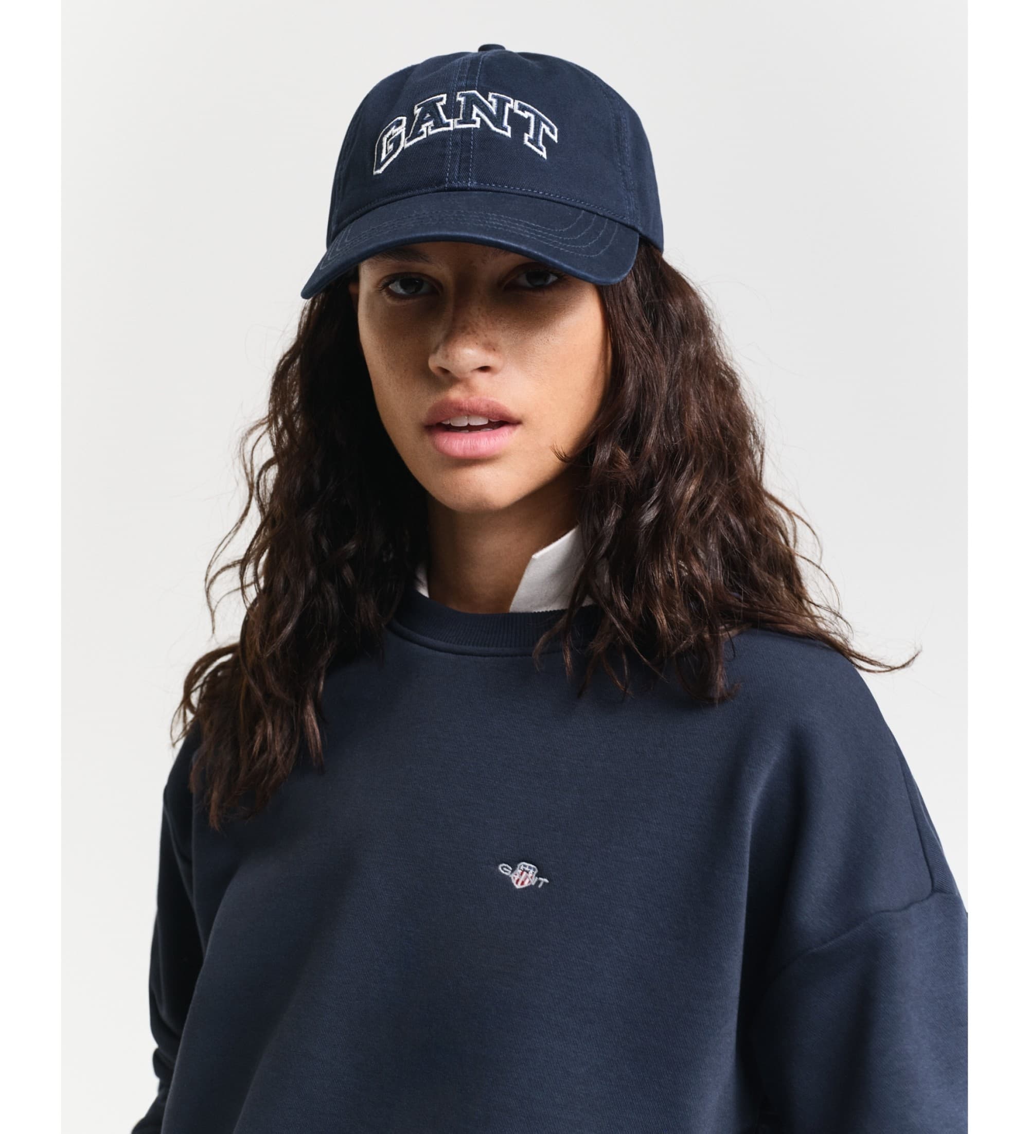 Gant dla kobiet. 4900095 Sprana czapka z wzorem navy Arch (OSFA), Zwykły, Bawełna, Marino