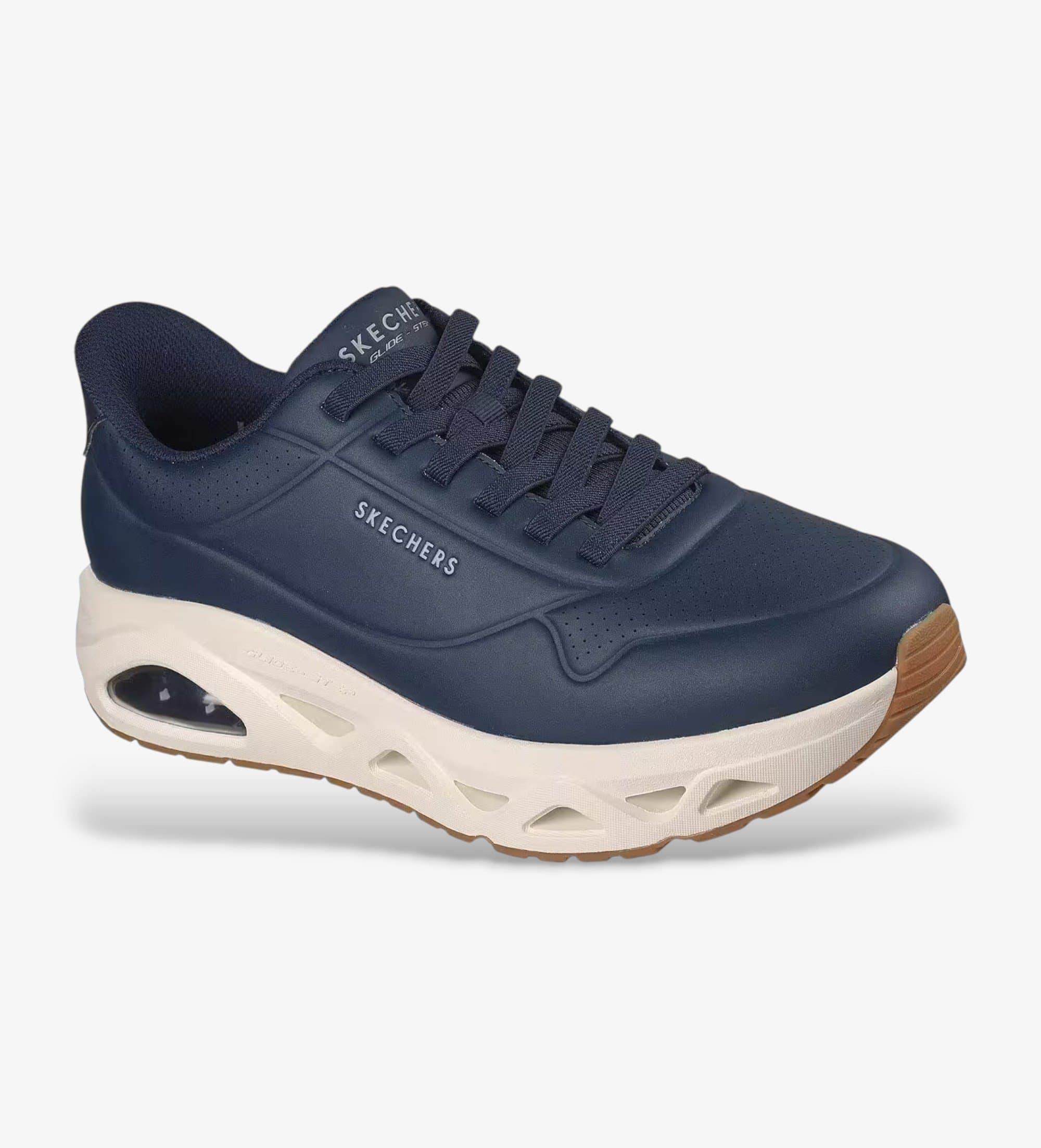 Skechers dla m??czyzn. 183420 Sneakersy Slip-Ins: Uno Glide-Step - Glide On Air granatowe (44), Mapa, Smycze, Zwykły, Marino