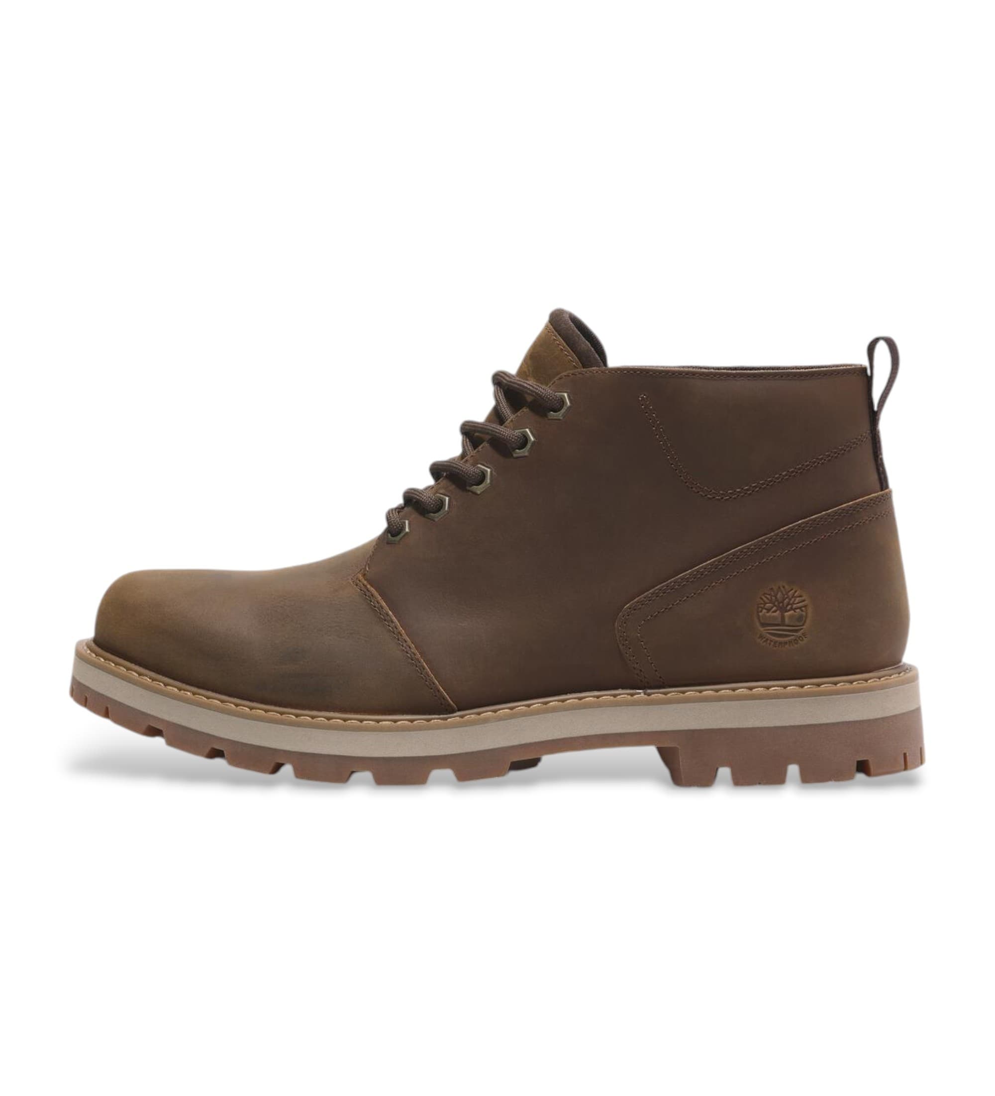Timberland dla m??czyzn. TB0A69TWEM61 Britton Road Mid skórzane buty chukka w kolorze brązowym (42), Skóra, Mapa, Smycze, Zwy