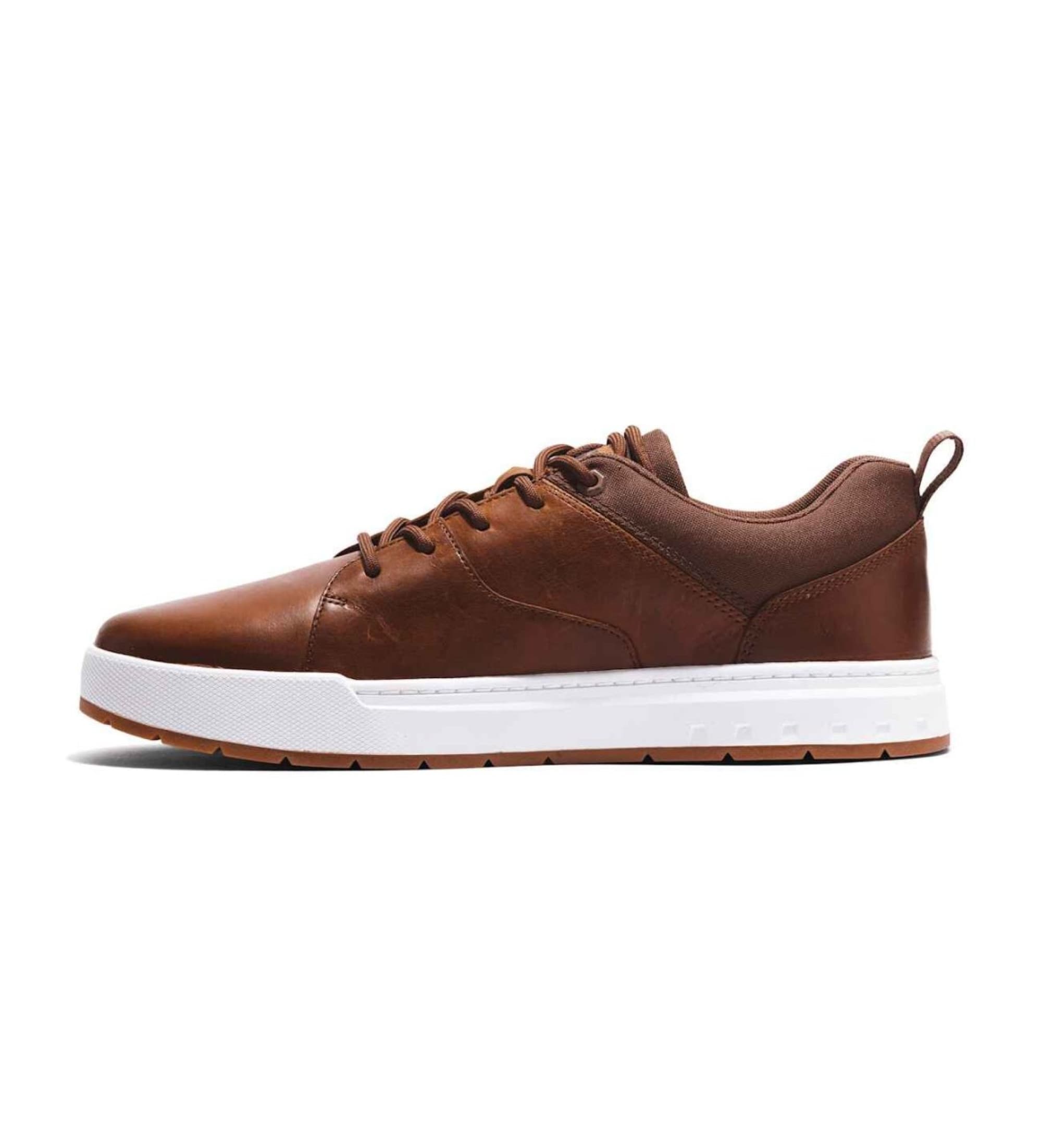Timberland dla m??czyzn. TB0A5Z1S3581 Brązowe skórzane buty treningowe Maple Grove z niską cholewką i sznurowaniem (41),