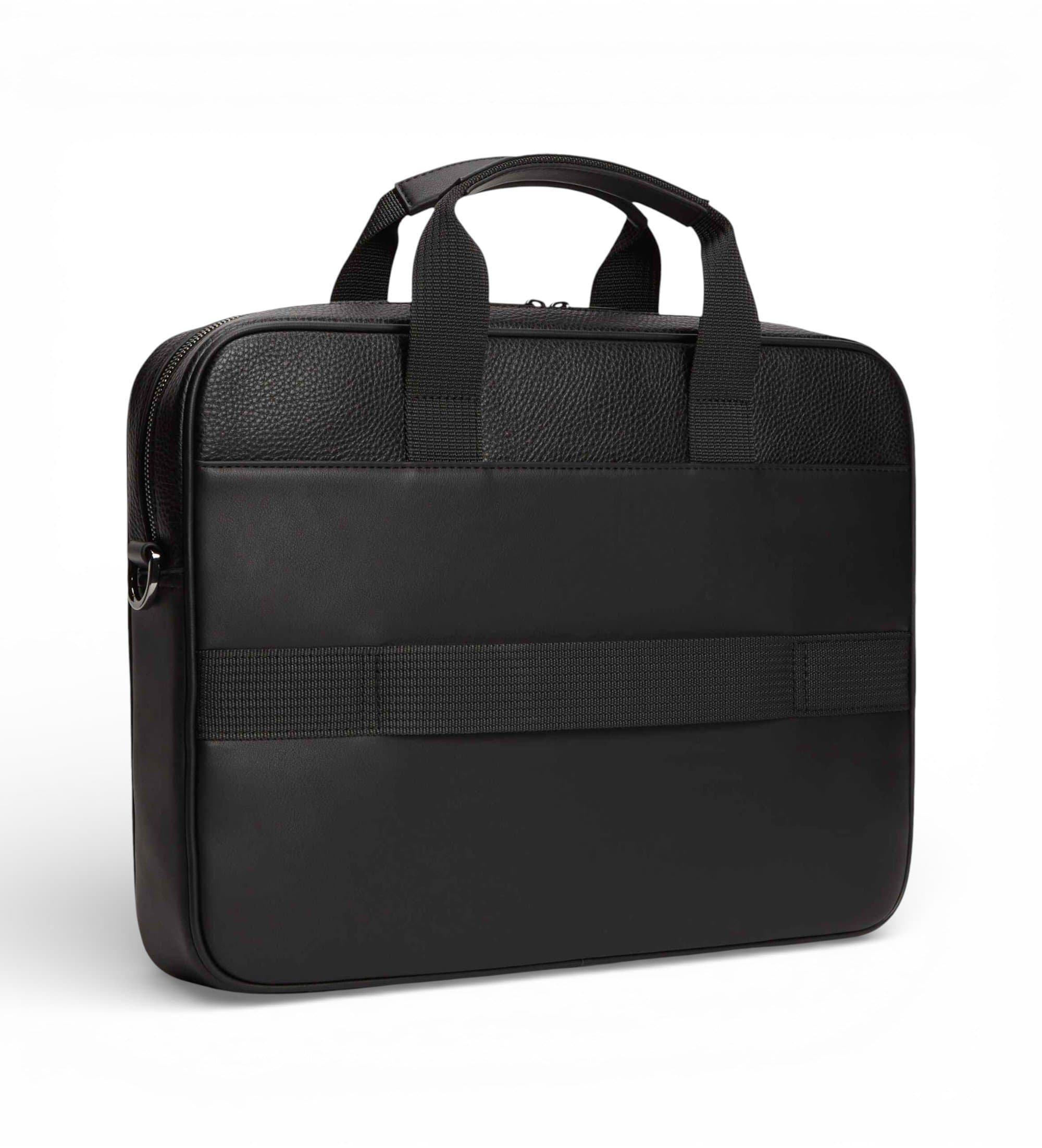 Tommy Hilfiger dla m??czyzn. AM0AM14166 Torba na laptopa czarna (OSFA), Czarny, Zwykły, Poliuretan
