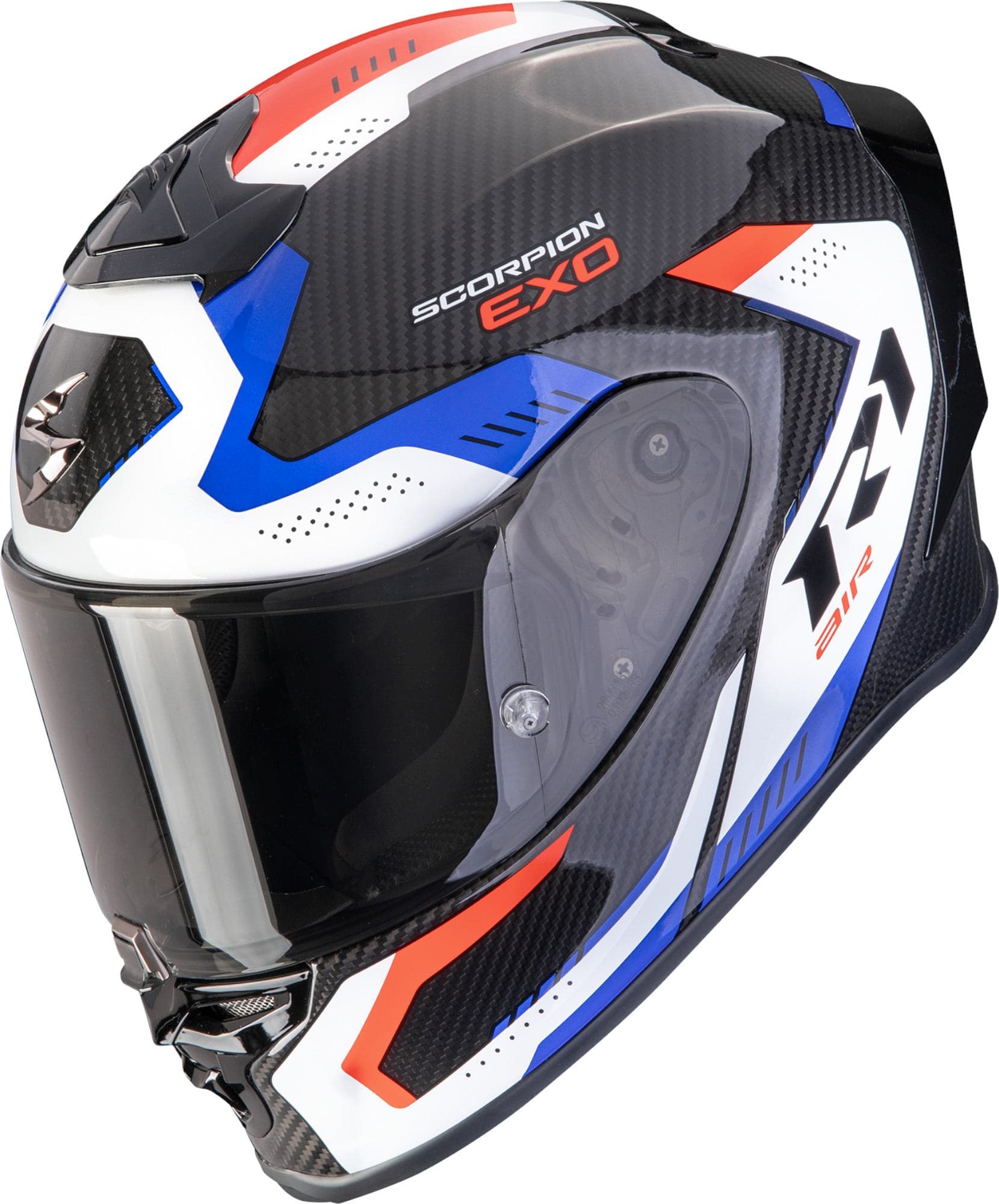 Scorpion EXO-R1 Evo Carbon Air Propel Kask integralny, czarny-biały-czerwony, Rozmiar XS dla ty