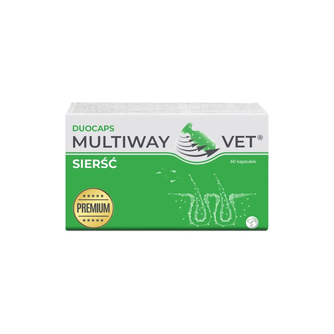 JM SANTE Multiway Vet Duocaps - kapsułki twist-off na sierść i skórę dla psa i kota - 60szt.