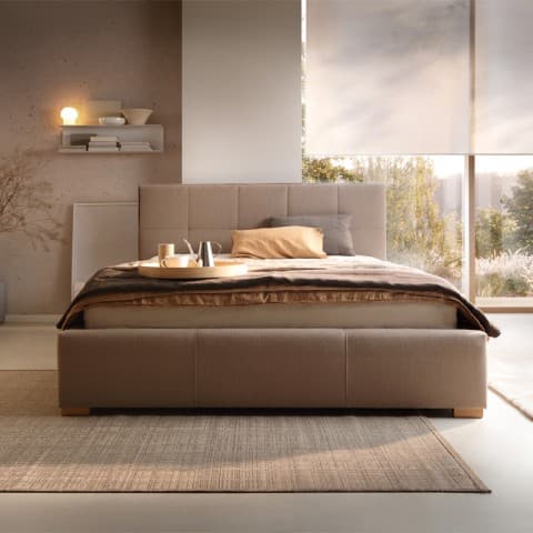 Łóżko CORTINA COMFORTEO tapicerowane : Pojemnik - Bez pojemnika, Rozmiar - 120x200, Tkanina - Grupa 4, Wysokość wezgłowia - 120 cm